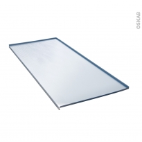 Protection sous évier aluminium - Pour meuble L120 - avec rebords caoutchouc - anti-fuites - SOKLEO