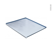 Protection sous évier aluminium - Pour meuble L50 - avec rebords caoutchouc - anti-fuites - SOKLEO