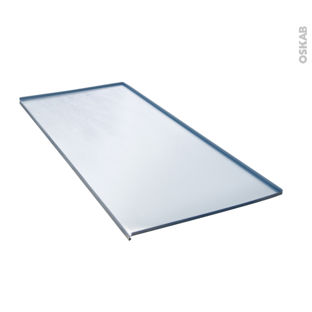 Protection sous évier aluminium Pour meuble L120 avec rebords caoutchouc,  anti-fuites, SOKLEO