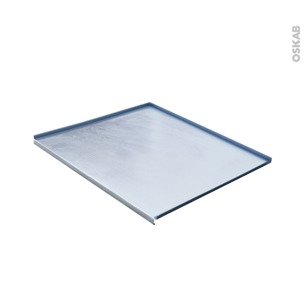 Protection sous évier aluminium Pour meuble L50 <br />avec rebords caoutchouc, anti-fuites, SOKLEO 