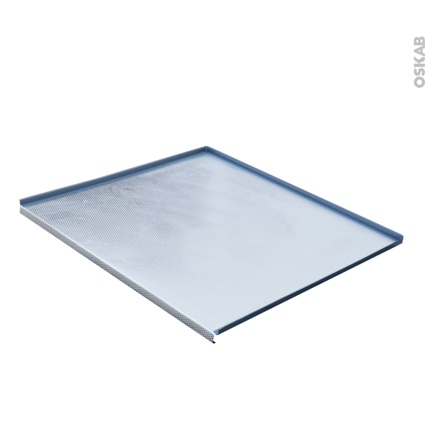 Protection sous évier aluminium Pour meuble L60 <br />avec rebords caoutchouc, anti-fuites, SOKLEO 