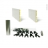 #Kit 2 plinthes de cuisine PVC <br />Alu, Avec clips et raccords, L400 x H15 cm, SOKLEO 