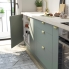 #Meuble de cuisine Bas <br />HELIA Vert, 2 portes 2 tiroirs à l'anglaise, L60 x H70 x P58 cm 