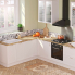 #LUPI Blanc Kit Rénovation 18 <br />Meuble casserolier , 4 tiroirs, L50 x H70 x P60 cm 