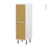 #Colonne de cuisine N°26 - Armoire étagère - IKORO Chêne clair - 1 porte - L40 x H125 x P58 cm
