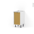 #Meuble de cuisine - Bas coulissant - IPOMA Blanc mat - 1 porte 1 tiroir à l'anglaise - L40 x H70 x P58 cm