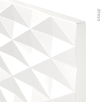ALPA Blanc - HOSTA Chêne naturel - façade N°76 - 2 tiroirs - 2 portes - L120xH70