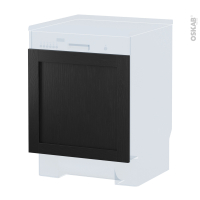 Porte lave vaisselle - Intégrable N°16 - AVARA Frêne Noir - L60 x H57 cm