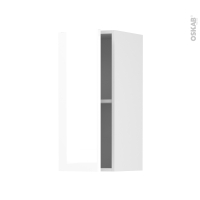 Meuble de cuisine - Haut ouvrant - BORA Blanc - 1 porte - L30 x H70 x P37 cm