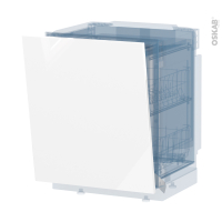 Porte lave vaisselle - Full intégrable N°21 - BORA Blanc - L60 x H70 cm