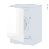 Porte lave linge - à repercer N°21 - BORA Blanc - L60 x H70 cm