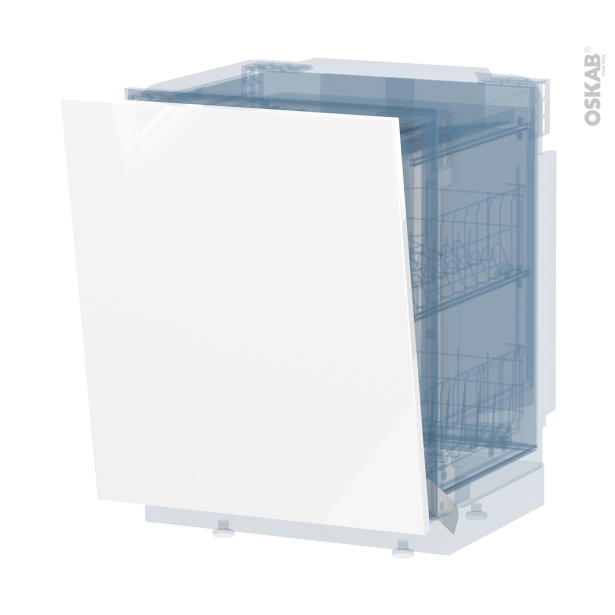 Porte lave vaisselle Full intégrable N°21 <br />BORA Blanc, L60 x H70 cm 