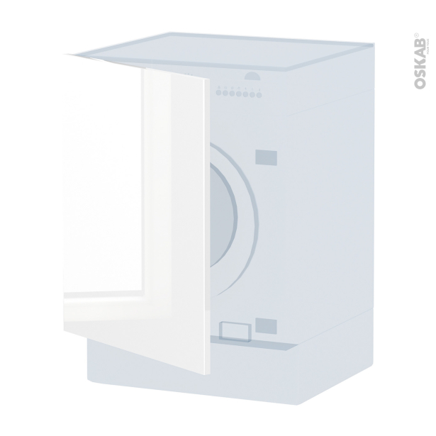 Porte lave linge à repercer N°21 <br />BORA Blanc, L60 x H70 cm 