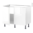 #Meuble de cuisine Sous évier <br />BORA Blanc, 2 portes, L100 x H70 x P58 cm 