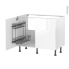 #Meuble de cuisine Sous évier <br />BORA Blanc, 2 portes lessiviel, L100 x H70 x P58 cm 