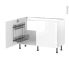 #Meuble de cuisine Sous évier <br />BORA Blanc, 2 portes lessiviel, L120 x H70 x P58 cm 
