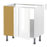 #Meuble de cuisine - Angle sous évier réversible - BORA Blanc - 1 porte N°19 L40 cm - L80 x H70 x P58 cm