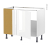 #Meuble de cuisine - Angle sous évier réversible - BORA Blanc - 1 porte N°21 L60 cm - L100 x H70 x P58 cm