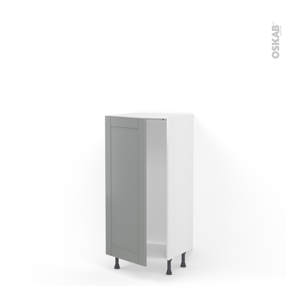 Colonne de cuisine N°27 - Armoire frigo encastrable - FILIPEN Gris - 1 porte - L60 x H125 x P58 cm