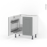 #Meuble de cuisine - Sous évier - FILIPEN Gris - 2 portes lessiviel - L80 x H70 x P58 cm