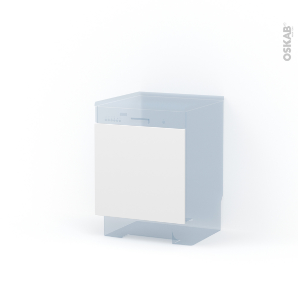 Porte lave vaisselle - Intégrable N°16 - GINKO Blanc - L60 x H57 cm