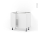 Meuble de cuisine - Sous évier - GINKO Blanc - 2 portes - L80 x H70 x P58 cm