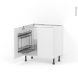 Meuble de cuisine - Sous évier - GINKO Blanc - 2 portes lessiviel - L80 x H70 x P58 cm
