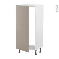 Colonne de cuisine N°27 - Armoire frigo encastrable - GINKO Taupe - 1 porte - L60 x H125 x P58 cm