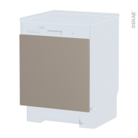 Porte lave vaisselle - Intégrable N°16 - GINKO Taupe - L60 x H57 cm