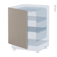 Porte frigo sous plan - Intégrable N°21 - GINKO Taupe - L60 x H70 cm