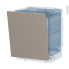 #Porte lave vaisselle Full intégrable N°21 <br />GINKO Taupe, L60 x H70 cm 