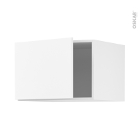 Meuble de cuisine - Haut ouvrant - HELIA Blanc - 1 porte - L60 x H41 x P58 cm