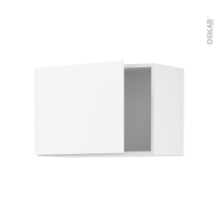 Meuble de cuisine - Haut ouvrant - HELIA Blanc - 1 porte - L60 x H41 x P37 cm