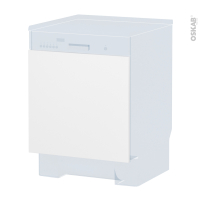 Porte lave vaisselle - Intégrable N°16 - HELIA Blanc - L60 x H57 cm