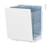 Porte lave vaisselle - Full intégrable N°21 - HELIA Blanc - L60 x H70 cm