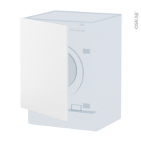 Porte lave linge - à repercer N°21 - HELIA Blanc - L60 x H70 cm