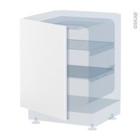 Porte frigo sous plan - Intégrable N°21 - HELIA Blanc - L60 x H70 cm