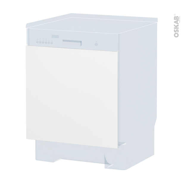 Porte lave vaisselle Intégrable N°16 <br />HELIA Blanc, L60 x H57 cm 
