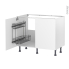 #Meuble de cuisine Sous évier <br />HELIA Blanc, 2 portes lessiviel, L100 x H70 x P58 cm 