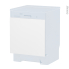 #Porte lave vaisselle Intégrable N°16 <br />HELIA Blanc, L60 x H57 cm 
