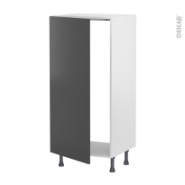 Colonne de cuisine N°27 - Armoire frigo encastrable - HELIA Gris - 1 porte - L60 x H125 x P58 cm