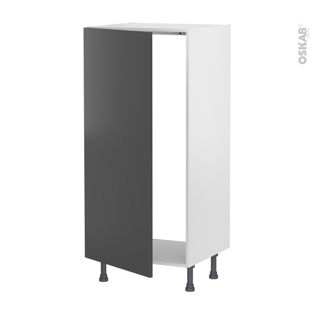 Colonne de cuisine N°27 Armoire frigo encastrable <br />HELIA Gris, 1 porte, L60 x H125 x P58 cm 