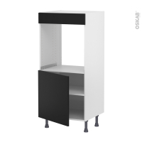 Colonne de cuisine N°16 - Four encastrable niche 60 - HELIA Noir - 1 porte - L60 x H125 x P58 cm