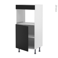 Colonne de cuisine N°21 - Four encastrable niche 45  - HELIA Noir - 1 porte - L60 x H125 x P58 cm