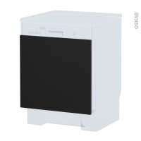 Porte lave vaisselle - Intégrable N°16 - HELIA Noir - L60 x H57 cm