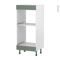 Colonne de cuisine N°3 - Four+MO encastrable niche 45 - HELIA Vert - L60 x H125 x P58 cm