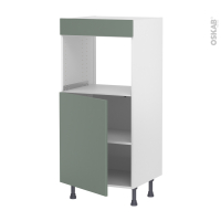 Colonne de cuisine N°21 - Four encastrable niche 45  - HELIA Vert - 1 porte - L60 x H125 x P58 cm