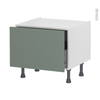 Meuble de cuisine - Bas coulissant - HELIA Vert - 1 porte - L60 x H41 x P58 cm