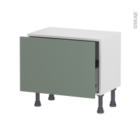 Meuble de cuisine - Bas - HELIA Vert - 1 casserolier - L60 x H41 x P37 cm