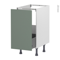 Meuble de cuisine - Sous évier - HELIA Vert - 1 porte coulissante - L40 x H70 x P58 cm